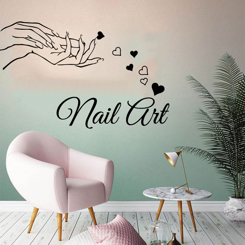 Vinyl Floor Plank - Beauty Nail Salon Girl Hand Naklejka
